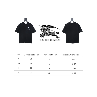 PK God Batch Burberry Spliced ​​War Horse Short Sleeve T-Shirt 02