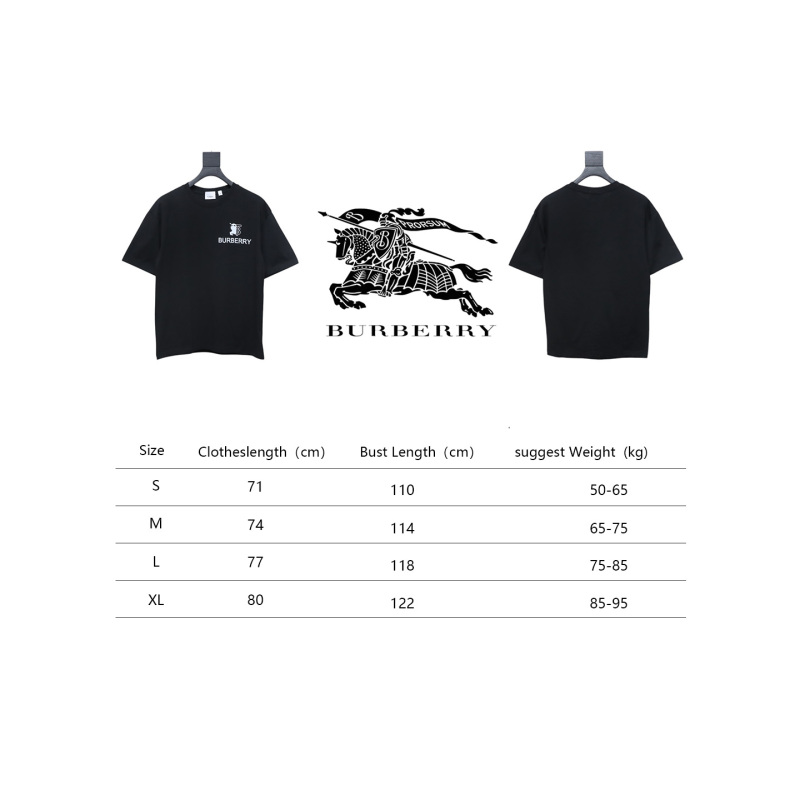 PK God Batch Burberry Spliced ​​War Horse Short Sleeve T-Shirt