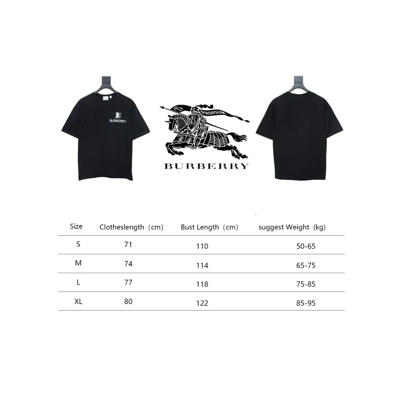 PK God Batch Burberry Spliced ​​War Horse Short Sleeve T-Shirt