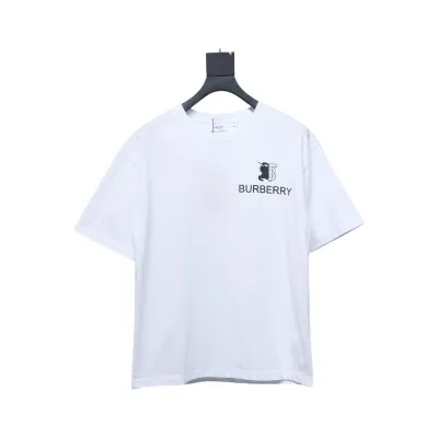 PK God Batch Burberry Spliced ​​War Horse Short Sleeve T-Shirt White 01