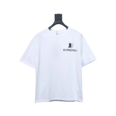 PK God Batch Burberry Spliced ​​War Horse Short Sleeve T-Shirt White 01