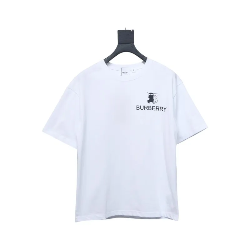 PK God Batch Burberry Spliced ​​War Horse Short Sleeve T-Shirt White
