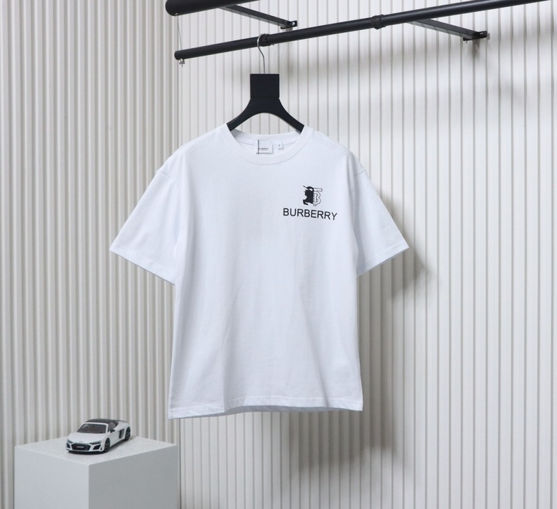 PK God Batch Burberry Spliced War Horse Short Sleeve T-Shirt White