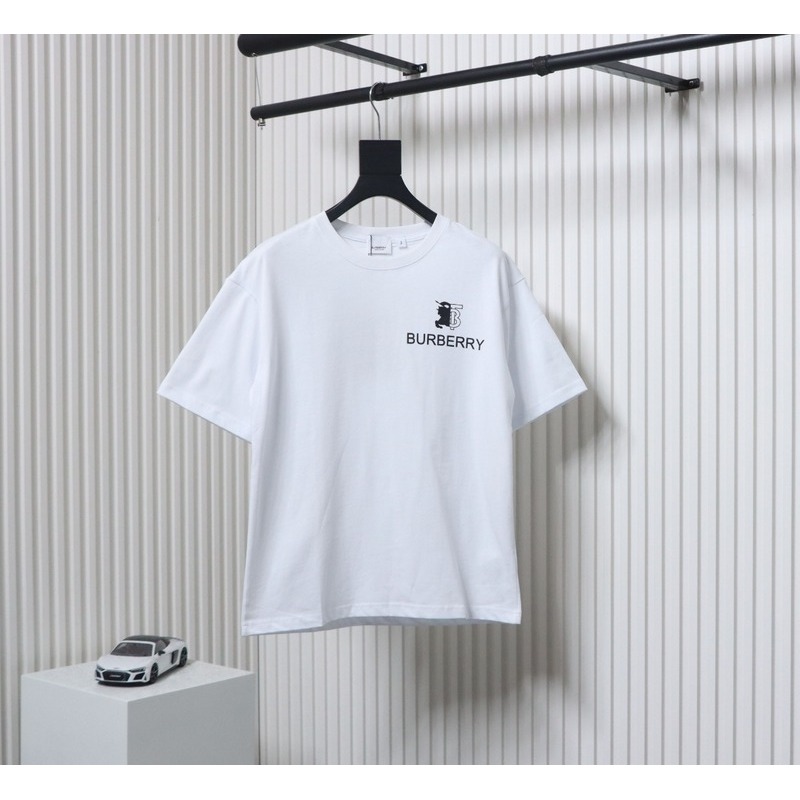 PK God Batch Burberry Spliced ​​War Horse Short Sleeve T-Shirt White