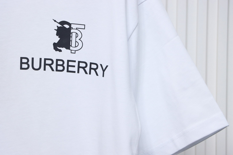 PK God Batch Burberry Spliced War Horse Short Sleeve T-Shirt White