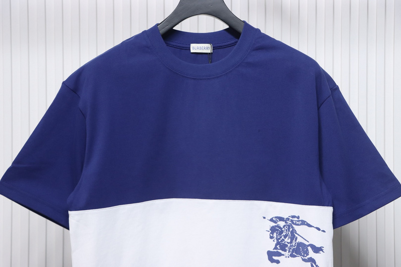 PK God Batch Burberry White striped horse print short sleeves