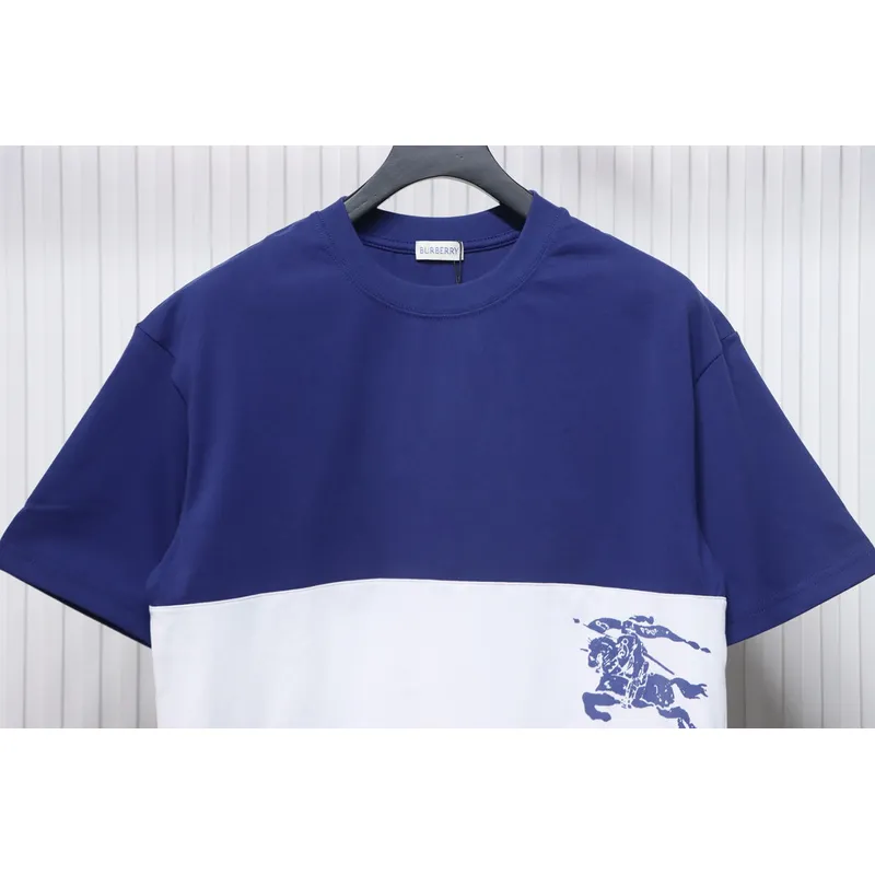 PK God Batch Burberry White striped horse print short sleeves