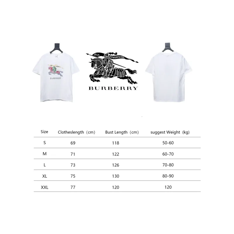 PK God Batch Colorful knight horse logo print short sleeve white