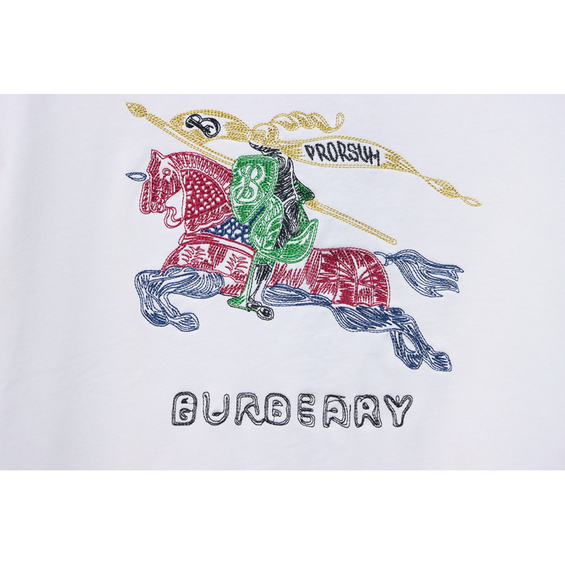 PK God Batch Colorful knight horse logo print short sleeve white