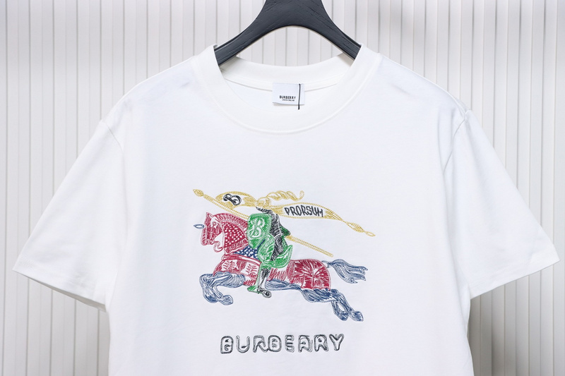 PK God Batch Colorful knight horse logo print short sleeve white