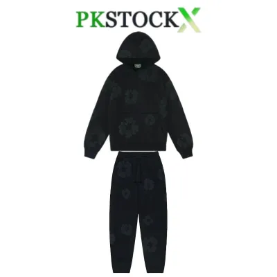 Denim Tears Cotton Wreath Hooded Sweatshirt 'Black Monochrome' Set 01