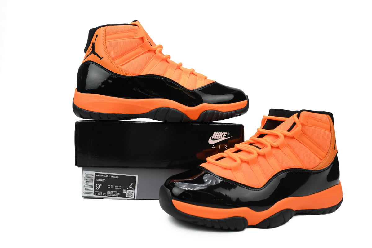 PK God Air Jordan 11 Retro "Black Orange” CT8012-800