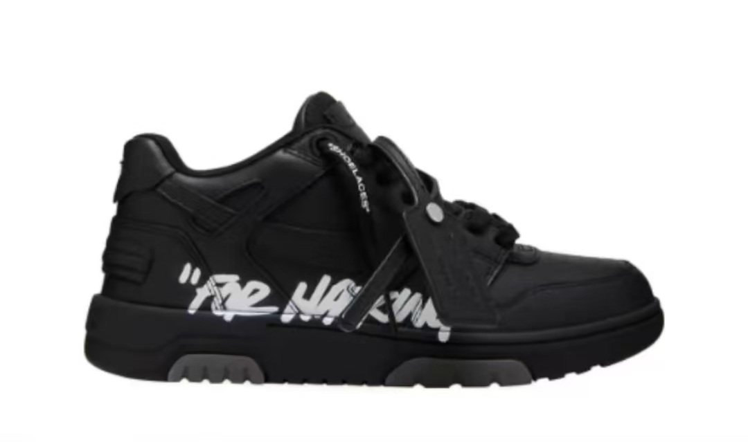 PK God Batch OFF-WHITE Out Of Office OOO "For Walking" Low Tops Black White