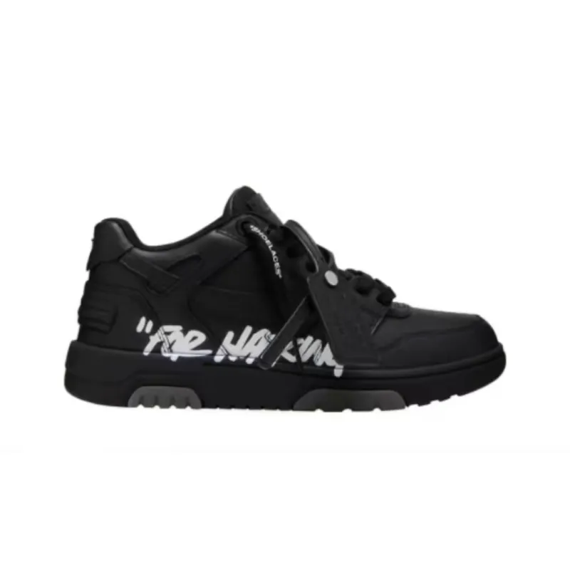 PK God Batch OFF-WHITE Out Of Office OOO "For Walking" Low Tops Black White