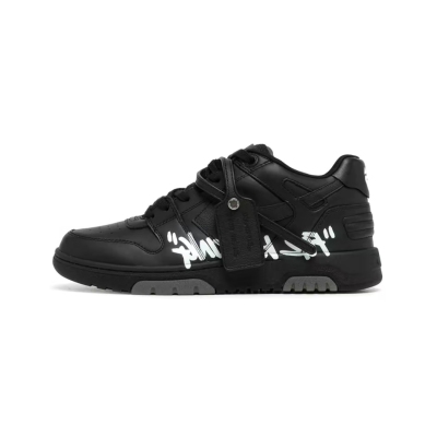 PK God Batch OFF-WHITE Out Of Office OOO "For Walking" Low Tops Black White 01