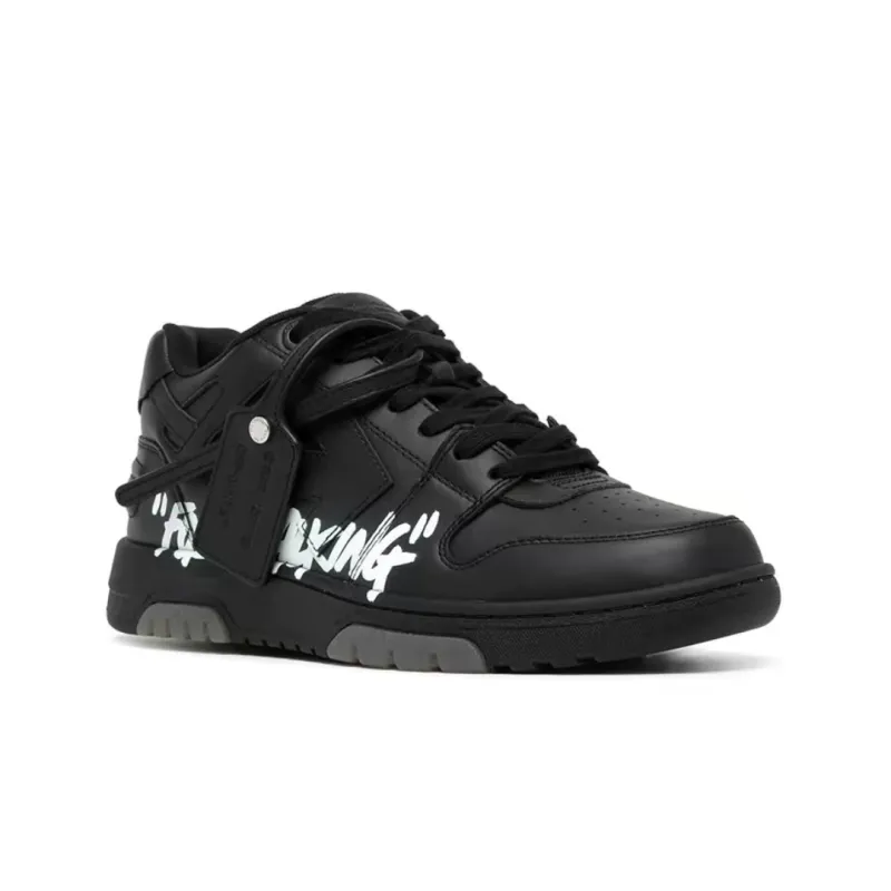 PK God Batch OFF-WHITE Out Of Office OOO "For Walking" Low Tops Black White