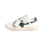 PK God Batch OFF-WHITE Slim Out Of Office Sneakers In White-military Green