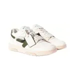 PK God Batch OFF-WHITE Slim Out Of Office Sneakers In White-military Green