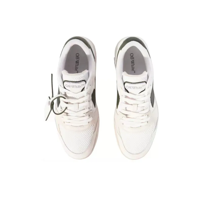 PK God Batch OFF-WHITE Slim Out Of Office Sneakers In White-military Green