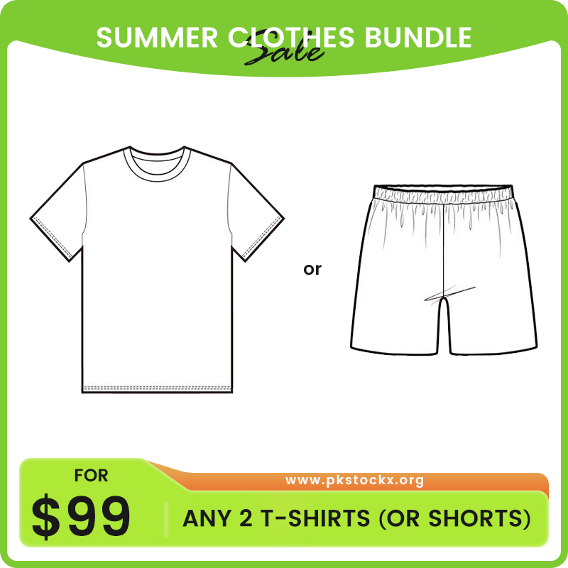 Choose any 2 T-shirts (or shorts) on the website.Send the size and style to customer service after ordering.