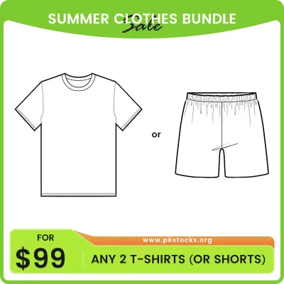 Choose any 2 T-shirts (or shorts) on the website.Send the size and style to customer service after ordering. 01