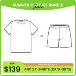 Choose any 3 T-shirts (or shorts) on the website.Send the size and style to customer service after ordering.