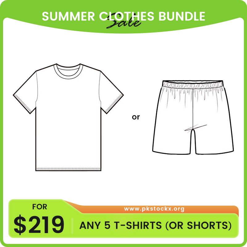 Choose any 5 T-shirts (or shorts) on the website.Send the size and style to customer service after ordering.