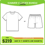 Choose any 5 T-shirts (or shorts) on the website.Send the size and style to customer service after ordering.
