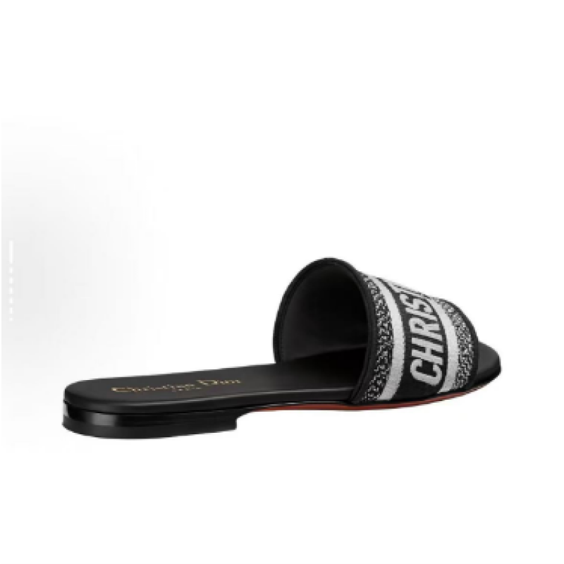 Dior Classic Dway Slide Rose Black