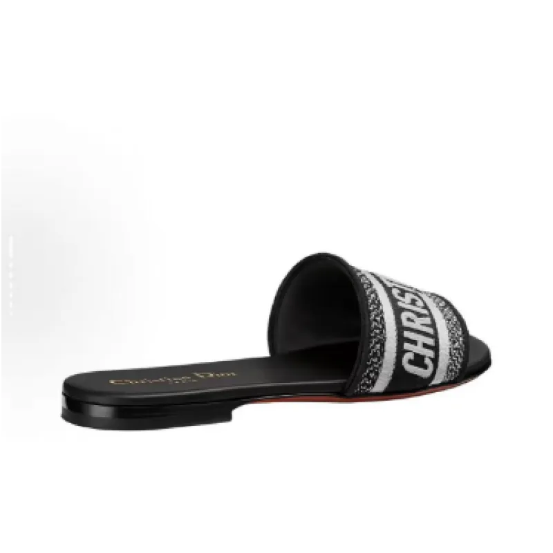 Dior Classic Dway Slide Rose Black