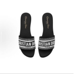 Dior Classic Dway Slide Rose Black