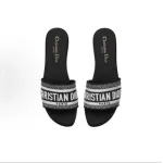 Dior Classic Dway Slide Rose Black