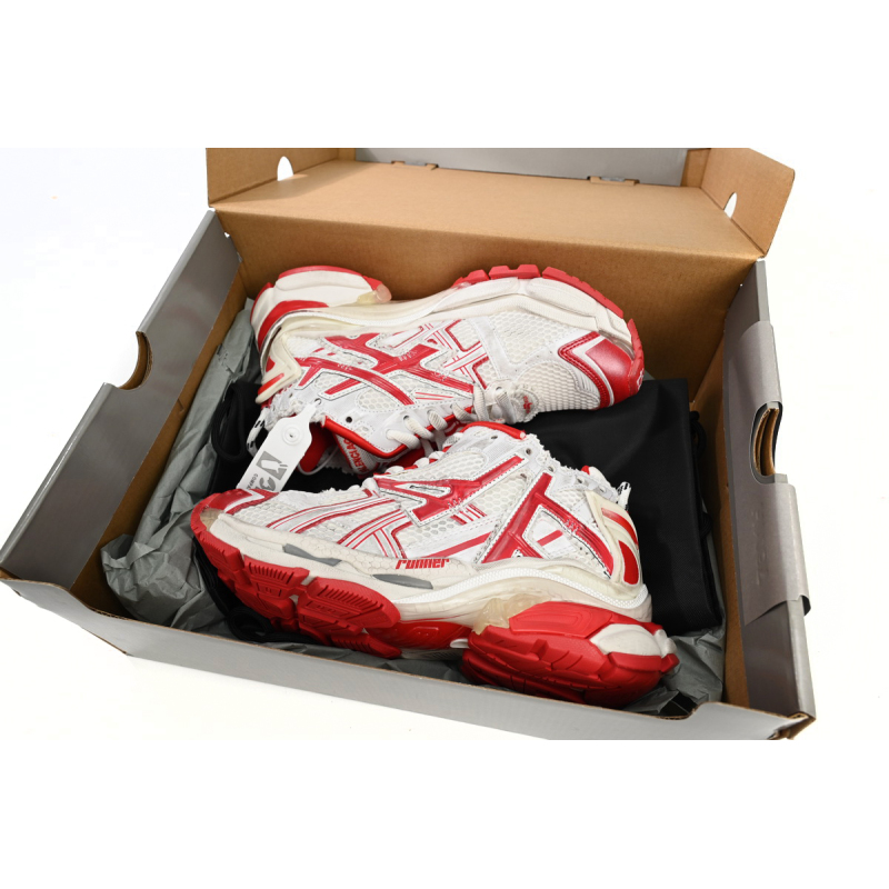 PK God Batch Balenciaga Runner White Red 677402 W3RB2 9060