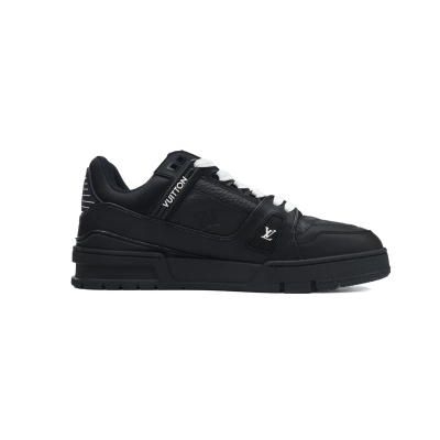 PK God Batch LOUIS VUITTON Trainer All Black Embossing 1AARER 02