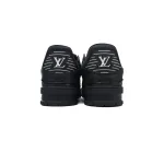 PK God Batch LOUIS VUITTON Trainer All Black Embossing 1AARER