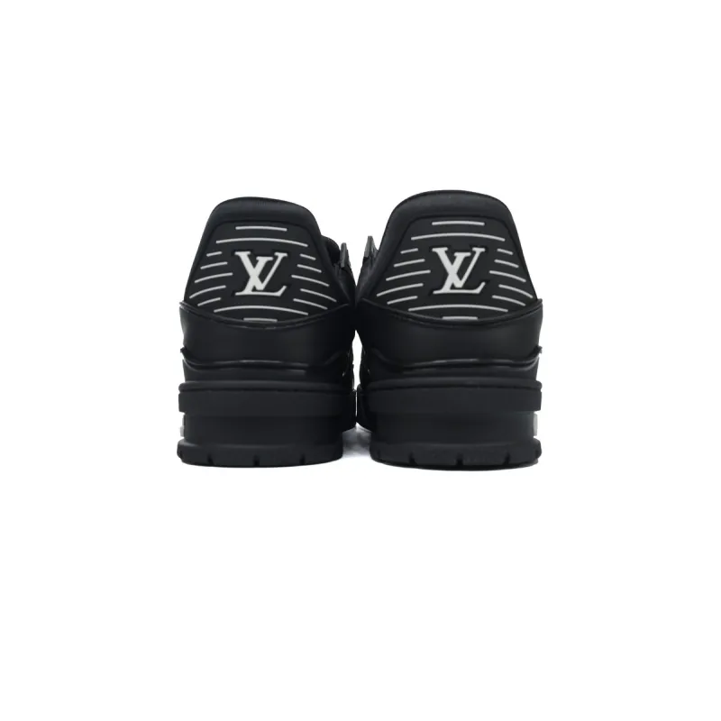 PK God Batch LOUIS VUITTON Trainer All Black Embossing 1AARER