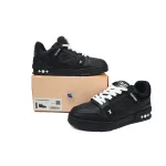 PK God Batch LOUIS VUITTON Trainer All Black Embossing 1AARER