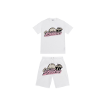 Trapstar Shooters Chenille Short Set White/Pink