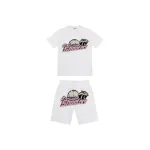 Trapstar Shooters Chenille Short Set White/Pink