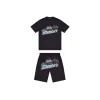 Trapstar Shooters Short Set Black/Blue