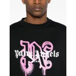 Palm Angels Miami Monogram Spray-print T-shirt