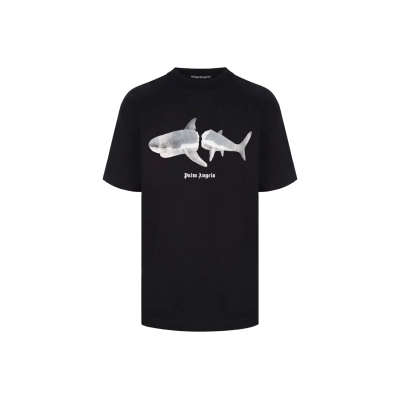 Palm Angels Shark T-Shirt Black/White 01