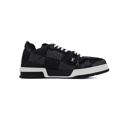 PK God Batch Louis Vuitton LV Trainer Black Damier 3D Denim 1AD6DX 02