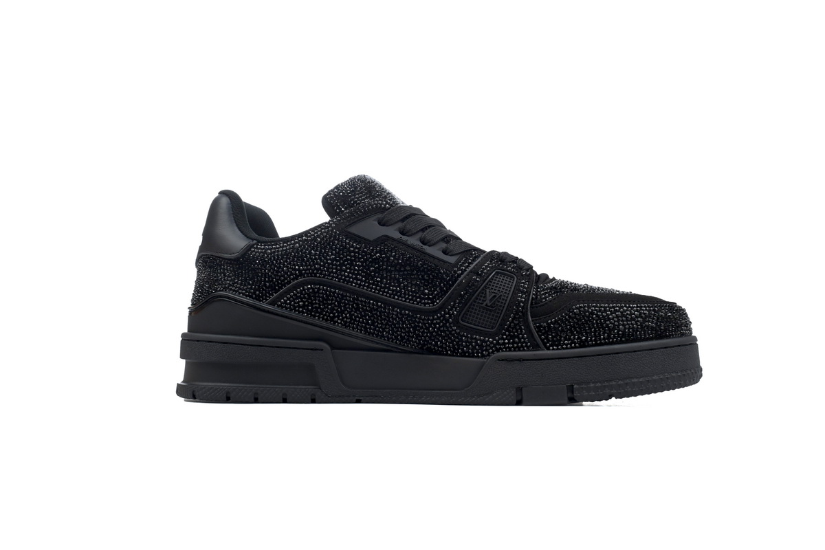 PK God Batch Louis Vuitton Trainer 'Black Rhinestones' 1A815H