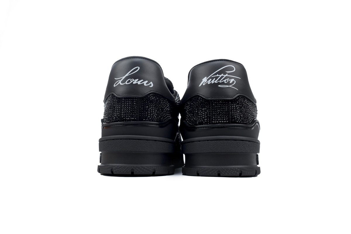 PK God Batch Louis Vuitton Trainer 'Black Rhinestones' 1A815H