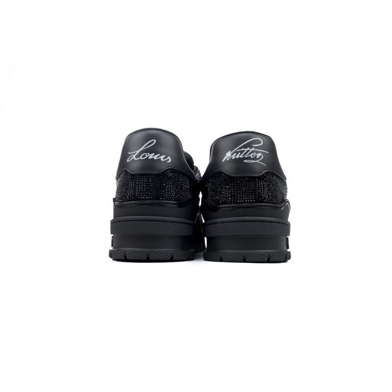 PK God Batch Louis Vuitton Trainer 'Black Rhinestones' 1A815H
