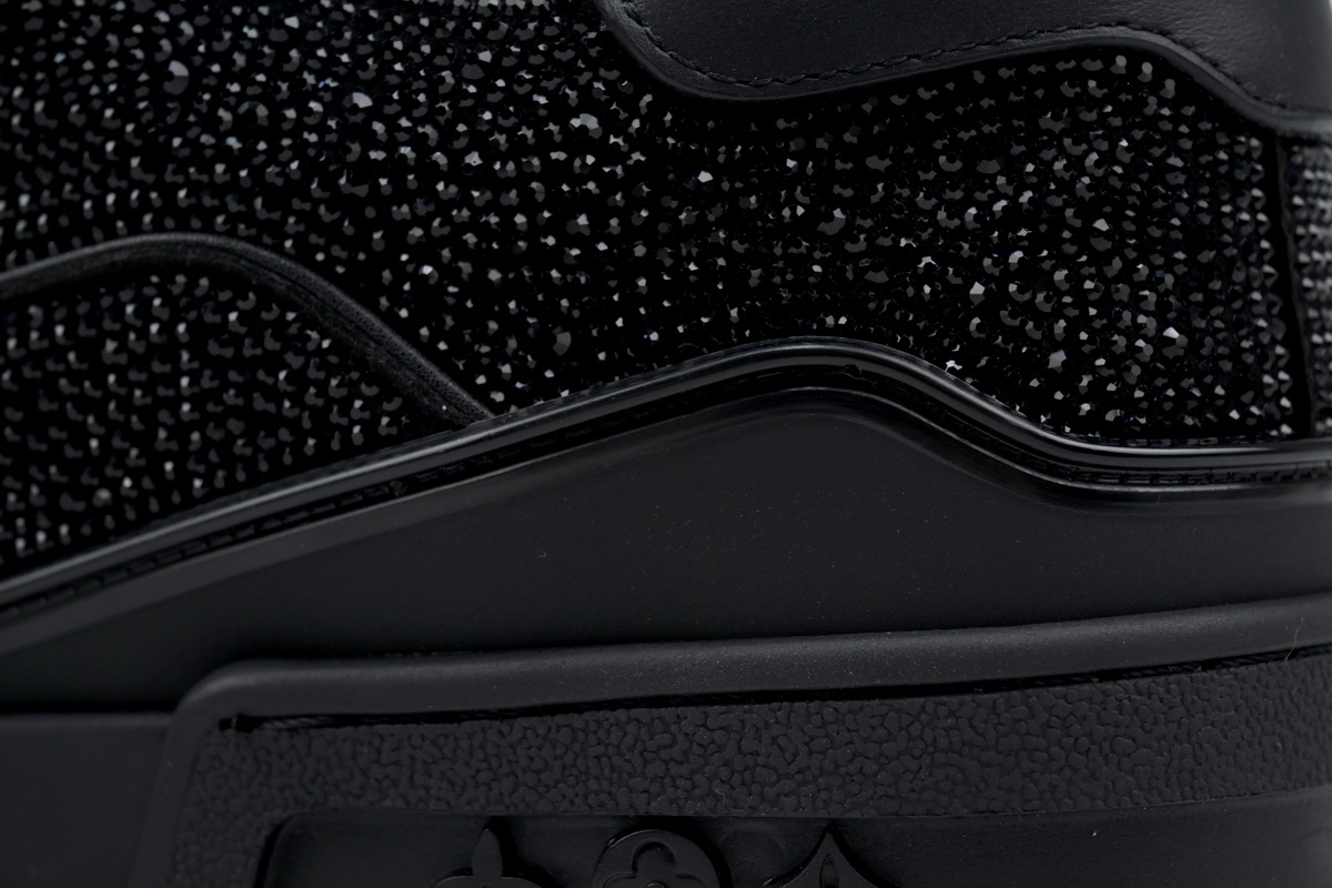 PK God Batch Louis Vuitton Trainer 'Black Rhinestones' 1A815H