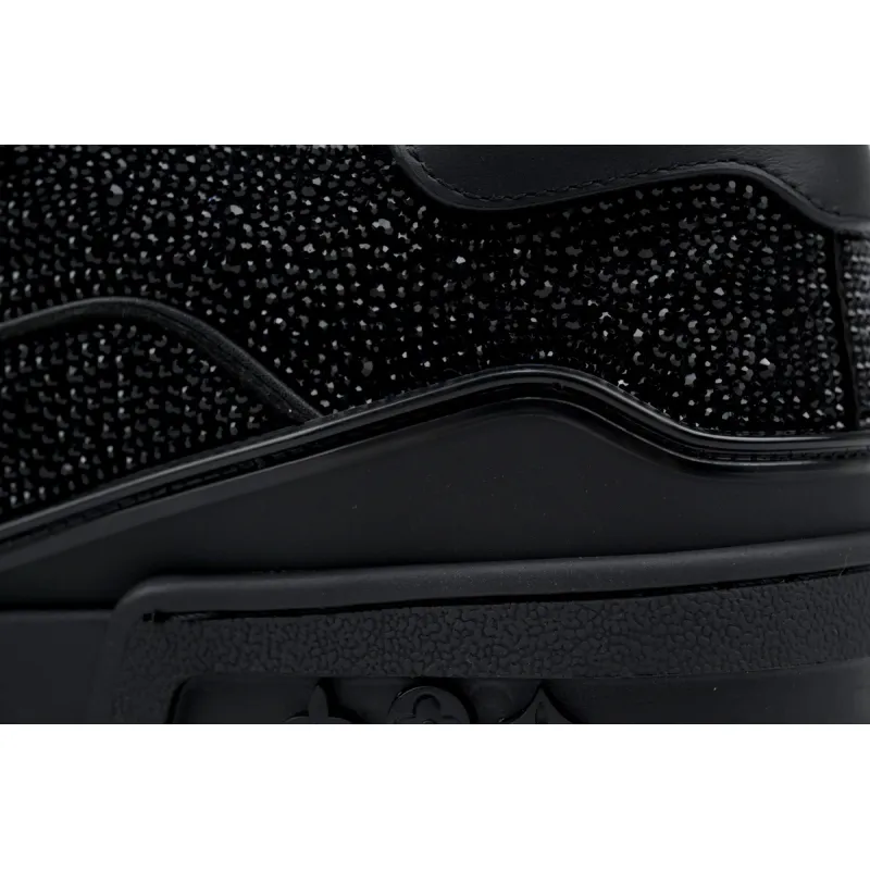 PK God Batch Louis Vuitton Trainer 'Black Rhinestones' 1A815H