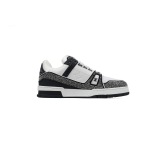 PK God Batch Louis Vuitton Trainer Black White Swarovski 1ABM08 