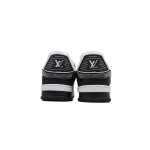 PK God Batch Louis Vuitton Trainer Black White Swarovski 1ABM08 
